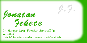 jonatan fekete business card